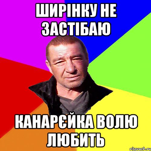 ширінку не застібаю канарєйка волю любить