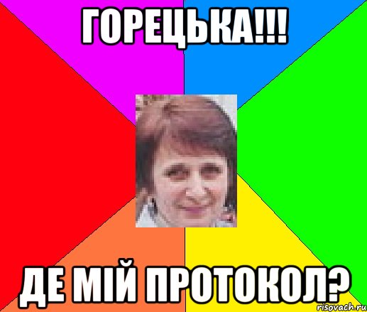 Горецька!!! де мій протокол?