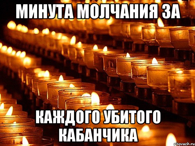 МИНУТА МОЛЧАНИЯ ЗА КАЖДОГО УБИТОГО КАБАНЧИКА, Мем Минута молчания