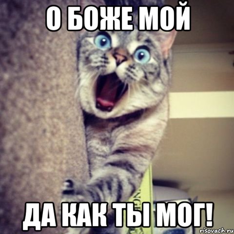 О боже мой Да как ты мог!