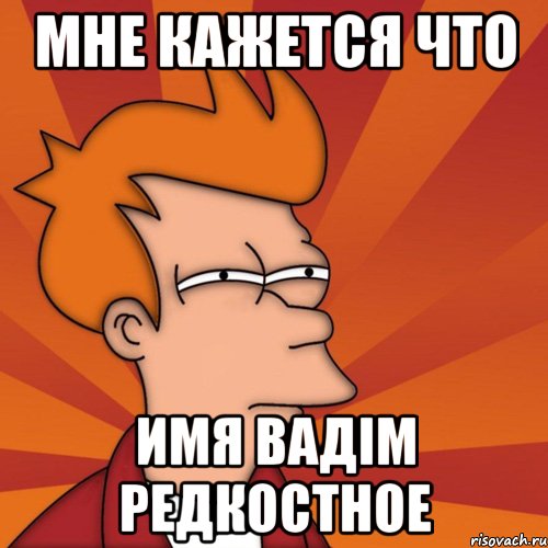 МНЕ КАЖЕТСЯ ЧТО ИМЯ ВАДІМ РЕДКОСТНОЕ, Мем Мне кажется или (Фрай Футурама)
