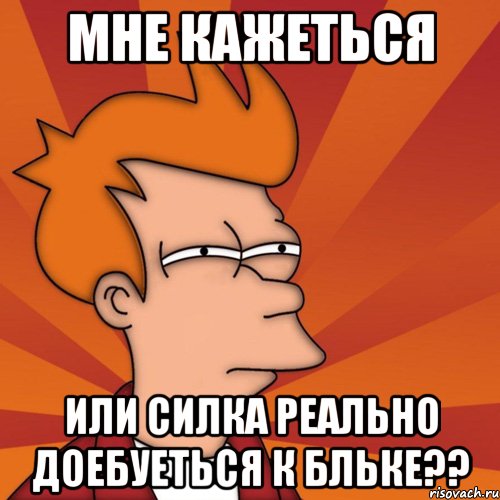 Мне кажеться Или Силка реально доебуеться к Бльке??, Мем Мне кажется или (Фрай Футурама)
