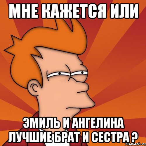 мне кажется или Эмиль и Ангелина лучшие брат и сестра ?, Мем Мне кажется или (Фрай Футурама)