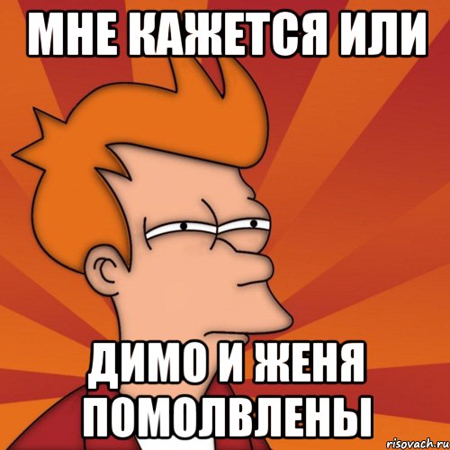 МНЕ КАЖЕТСЯ ИЛИ ДИМО И ЖЕНЯ ПОМОЛВЛЕНЫ, Мем Мне кажется или (Фрай Футурама)