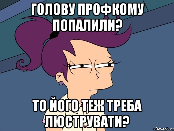 ГОЛОВУ профкому попалили? То його теж треба люструвати?, Мем Мне кажется или (с Лилой)