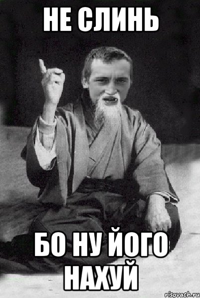 НЕ СЛИНЬ БО НУ ЙОГО НАХУЙ, Мем Мудрий паца