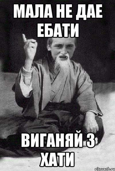 мала не дае ебати виганяй з хати, Мем Мудрий паца