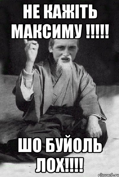 Не кажіть Максиму !!!!! Шо буйоль лох!!!!, Мем Мудрий паца