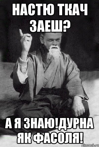 настю ткач заеш? а я знаю!дурна як фасоля!, Мем Мудрий Виталька