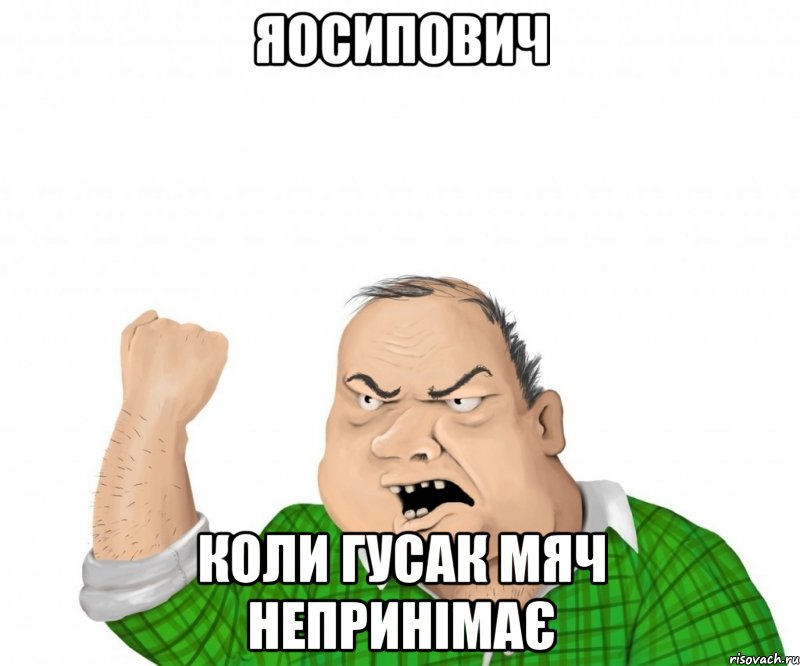 яосипович коли гусак мяч непринімає, Мем мужик