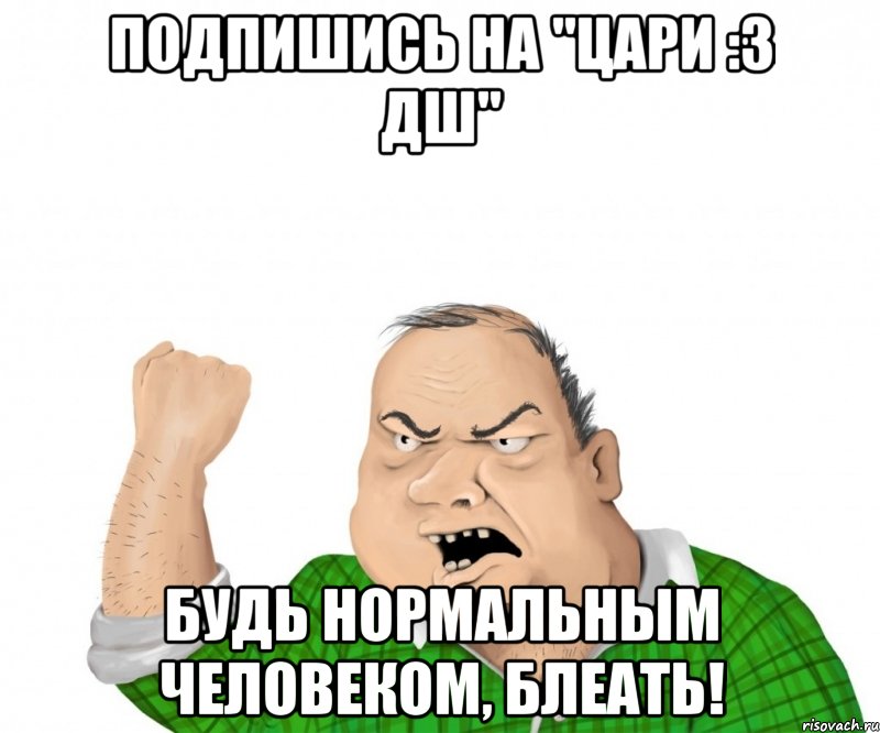 Подпишись на "Цари :3 дш" Будь нормальным человеком, блеать!