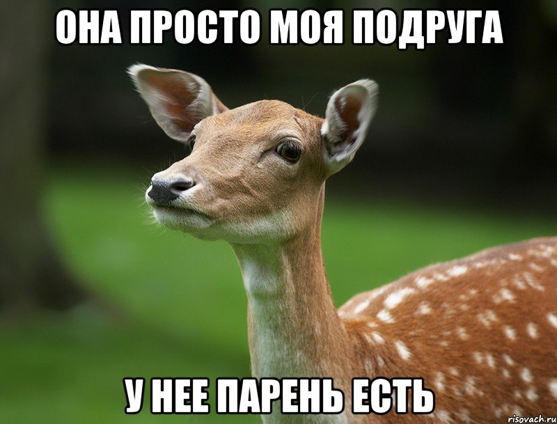 Она просто моя подруга у нее парень есть