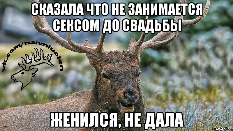 Сказала что не занимается сексом до свадьбы Женился, не дала