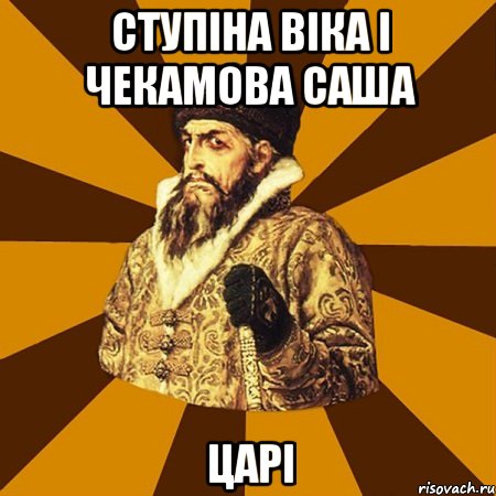 Ступіна Віка І Чекамова Саша Царі, Мем Не царское это дело