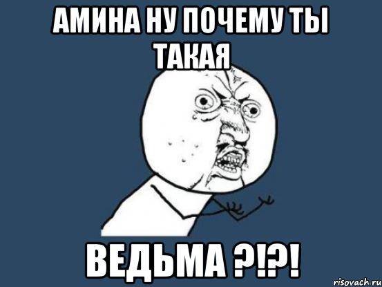 Амина ну почему ты такая Ведьма ?!?!, Мем Ну почему