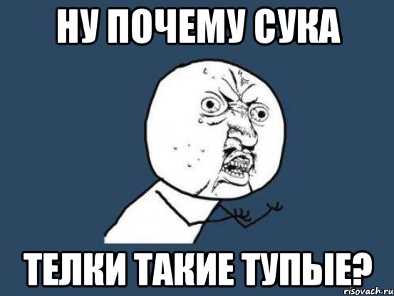 ну почему сука телки такие тупые?, Мем Ну почему