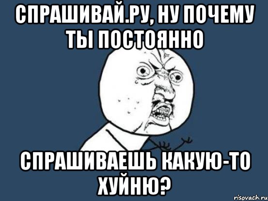 Спрашивай.ру, ну почему ты постоянно спрашиваешь какую-то хуйню?, Мем Ну почему