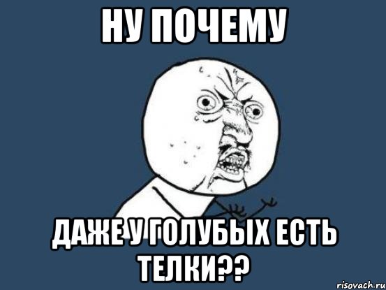 ну почему даже у голубых есть телки??, Мем Ну почему