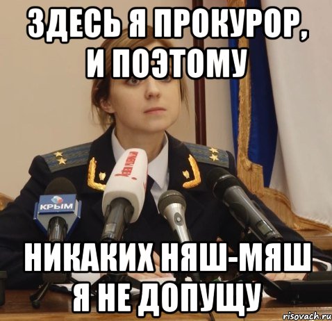 здесь я прокурор, и поэтому никаких няш-мяш я не допущу