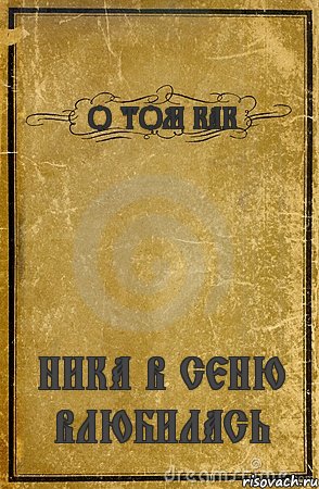О ТОМ КАК НИКА В СЕНЮ ВЛЮБИЛАСЬ, Комикс обложка книги