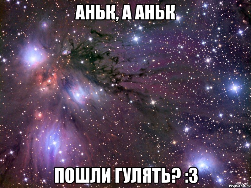 Аньк, а Аньк пошли гулять? :З, Мем Космос