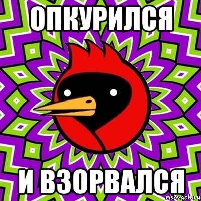 опкурился и взорвался, Мем Омская птица