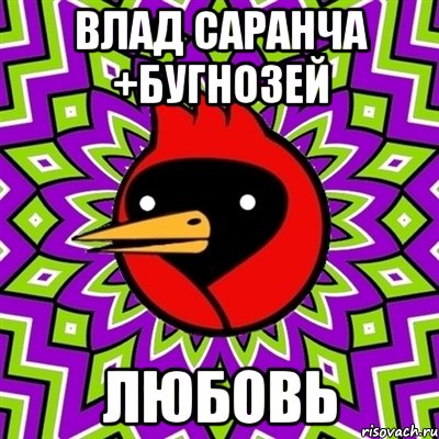 Влад Саранча +бугнозей Любовь, Мем Омская птица
