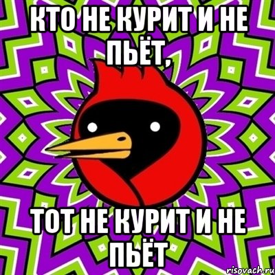 кто не курит и не пьёт, тот не курит и не пьёт, Мем Омская птица