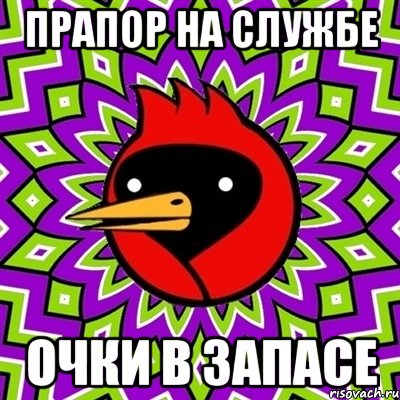прапор на службе очки в запасе, Мем Омская птица