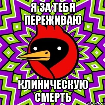 Я за тебя переживаю клиническую смерть, Мем Омская птица