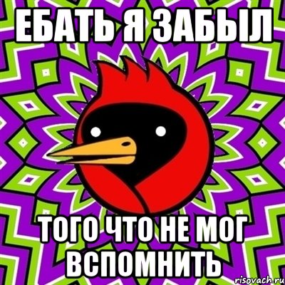 Ебать я забыл Того что не мог вспомнить, Мем Омская птица