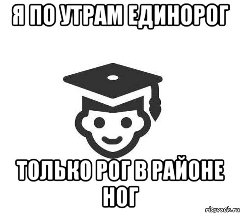 Я по утрам единорог только рог в районе ног