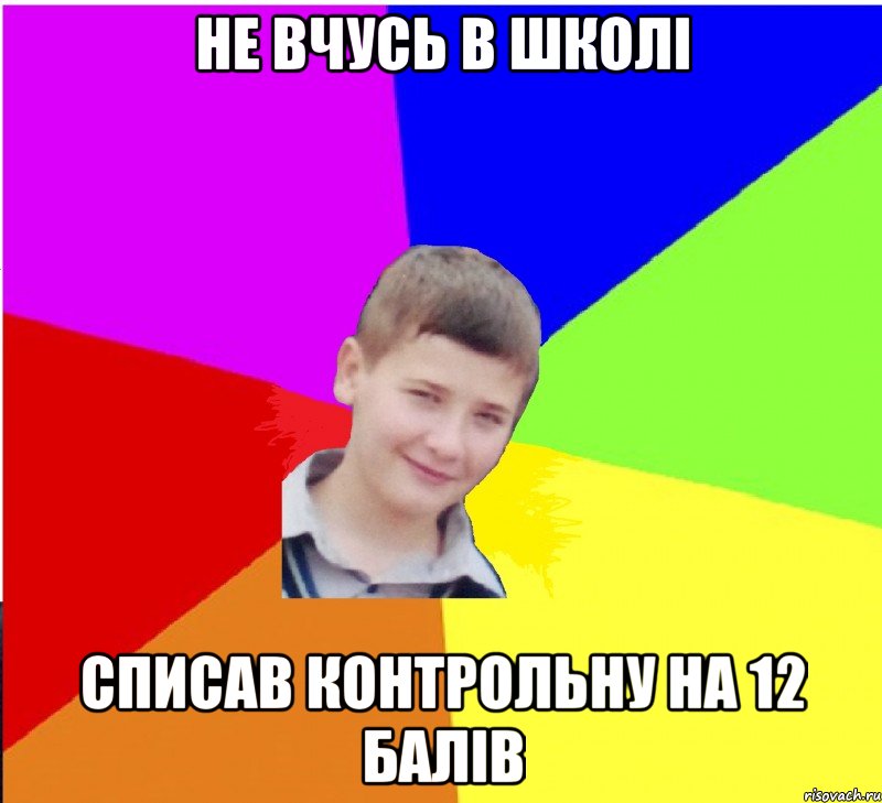 НЕ ВЧУСЬ В ШКОЛІ СПИСАВ КОНТРОЛЬНУ НА 12 БАЛІВ