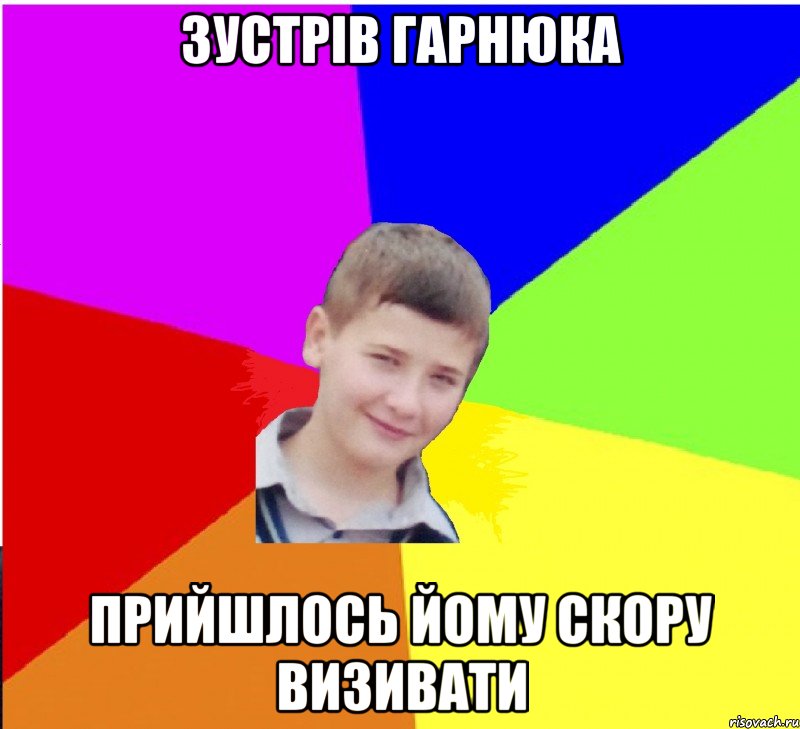 зустрів гарнюка прийшлось йому скору визивати