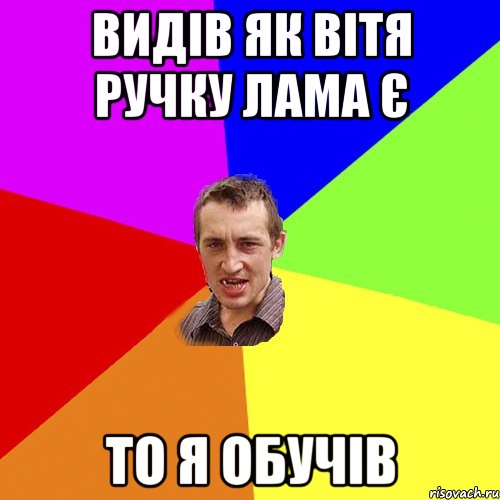 Видів як Вітя ручку лама є то я обучів, Мем Чоткий паца