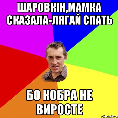 шаровкін,мамка сказала-лягай спать бо кобра не виросте, Мем Чоткий паца