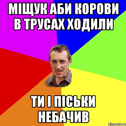 міщук аби корови в трусах ходили ти і піськи небачив, Мем Чоткий паца