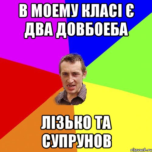 в моему класі є два довбоеба лізько та супрунов, Мем Чоткий паца