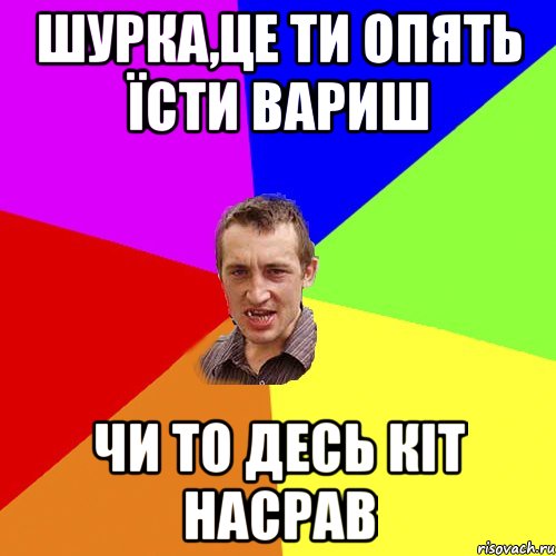 Шурка,це ти опять їсти вариш чи то десь кіт насрав, Мем Чоткий паца