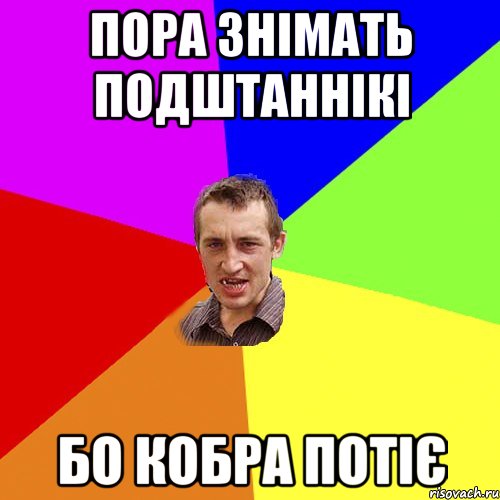 Пора знімать подштаннікі бо кобра потіє, Мем Чоткий паца