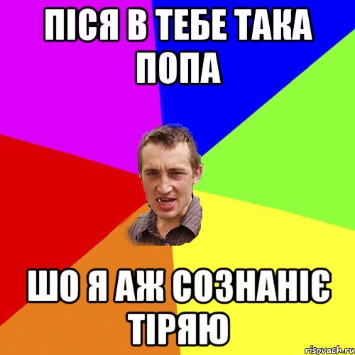 Піся в тебе така попа Шо я аж сознаніє тіряю, Мем Чоткий паца