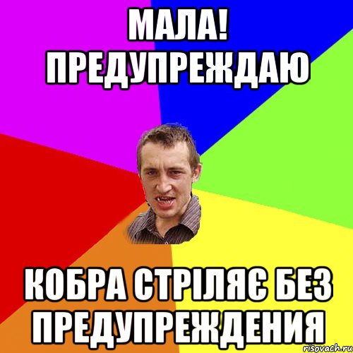 мала! Предупреждаю Кобра стріляє без предупреждения, Мем Чоткий паца