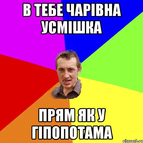 В тебе чарівна усмішка Прям як у гіпопотама, Мем Чоткий паца