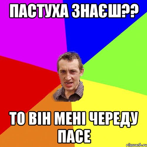 Пастуха знаєш?? то він мені череду пасе, Мем Чоткий паца