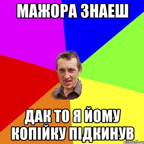 мажора знаеш дак то я йому копійку підкинув, Мем Чоткий паца