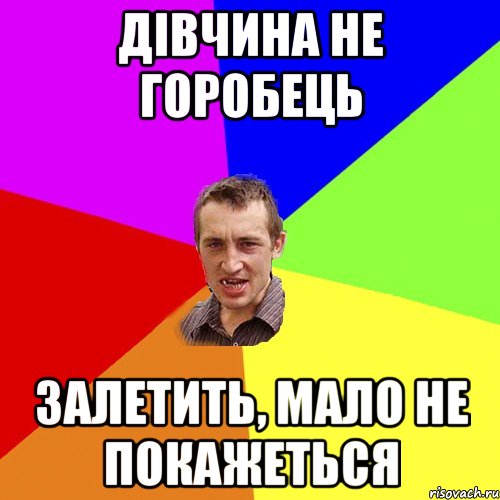 дівчина не горобець залетить, мало не покажеться, Мем Чоткий паца