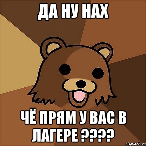 да ну нах чё прям у вас в лагере ????, Мем Педобир