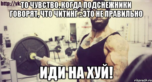 то чувство, когда подснежники говорят, что читинг - это не правильно ИДИ НА ХУЙ!