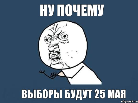 Ну почему выборы будут 25 мая