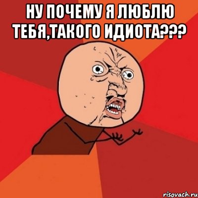 Ну почему я люблю тебя,такого идиота??? , Мем Почему